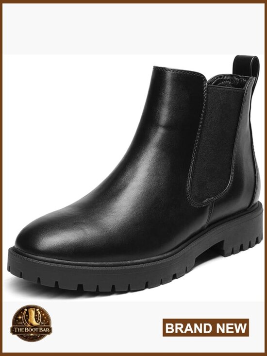 Shoes - Women's Chelsea Ankle Boots Slip On Elastic Low Heel Fall Booties